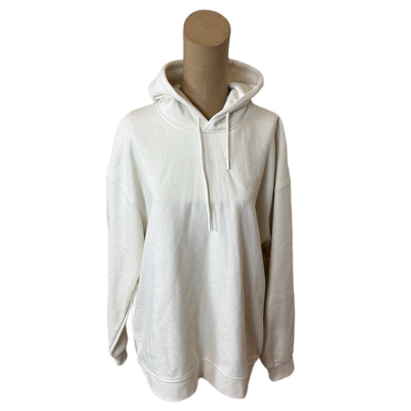 NWT! Ganni OVERSIZED HOODIE SOFTWARE EGRET Women’s Size Small/Medium - Picture 3 of 9